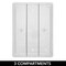 mDesign Plastic 3-Section In-Drawer Kitchen Utensil Organizer Tray